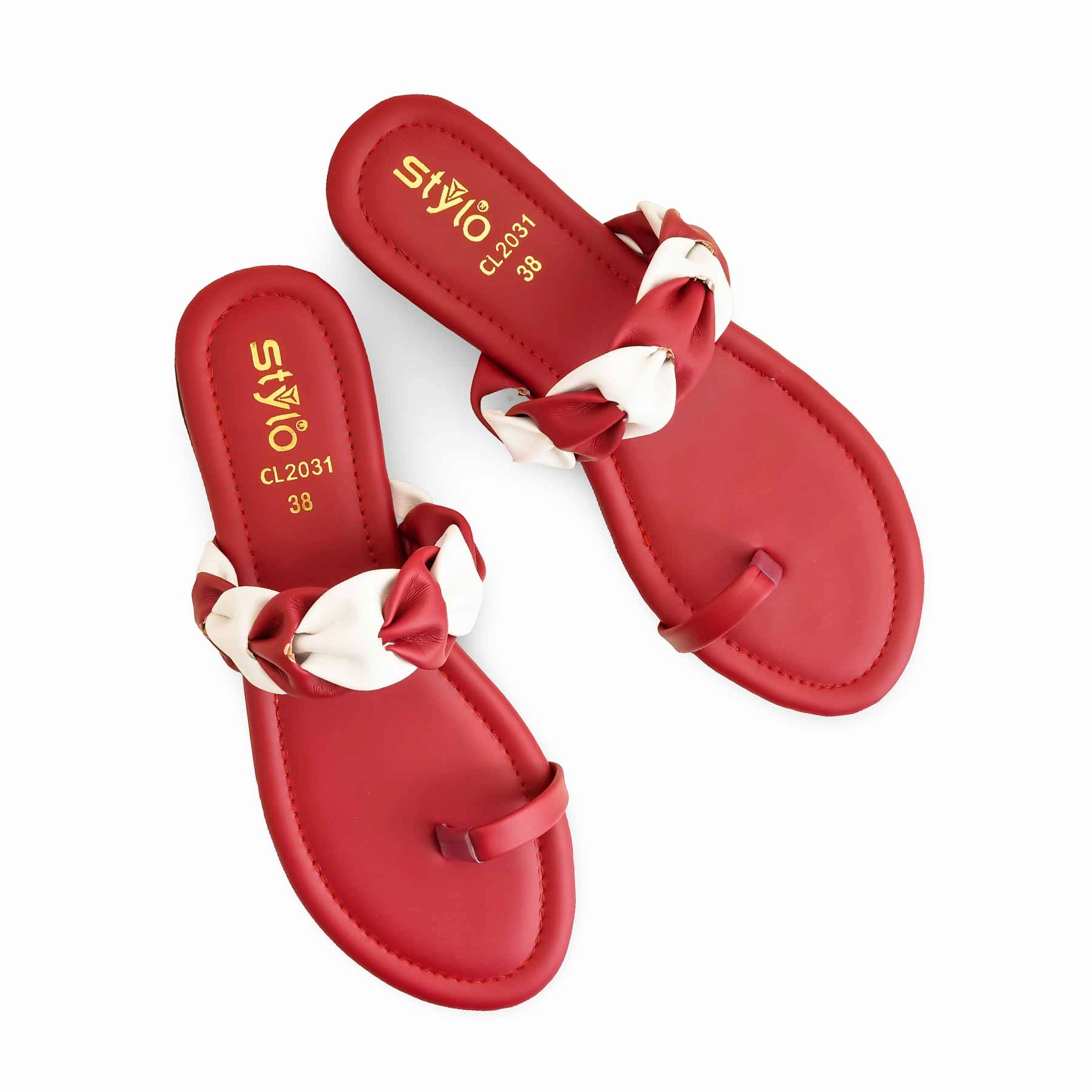 Flat Shoes In Maroon Casual Chappal For Ladies CL2031