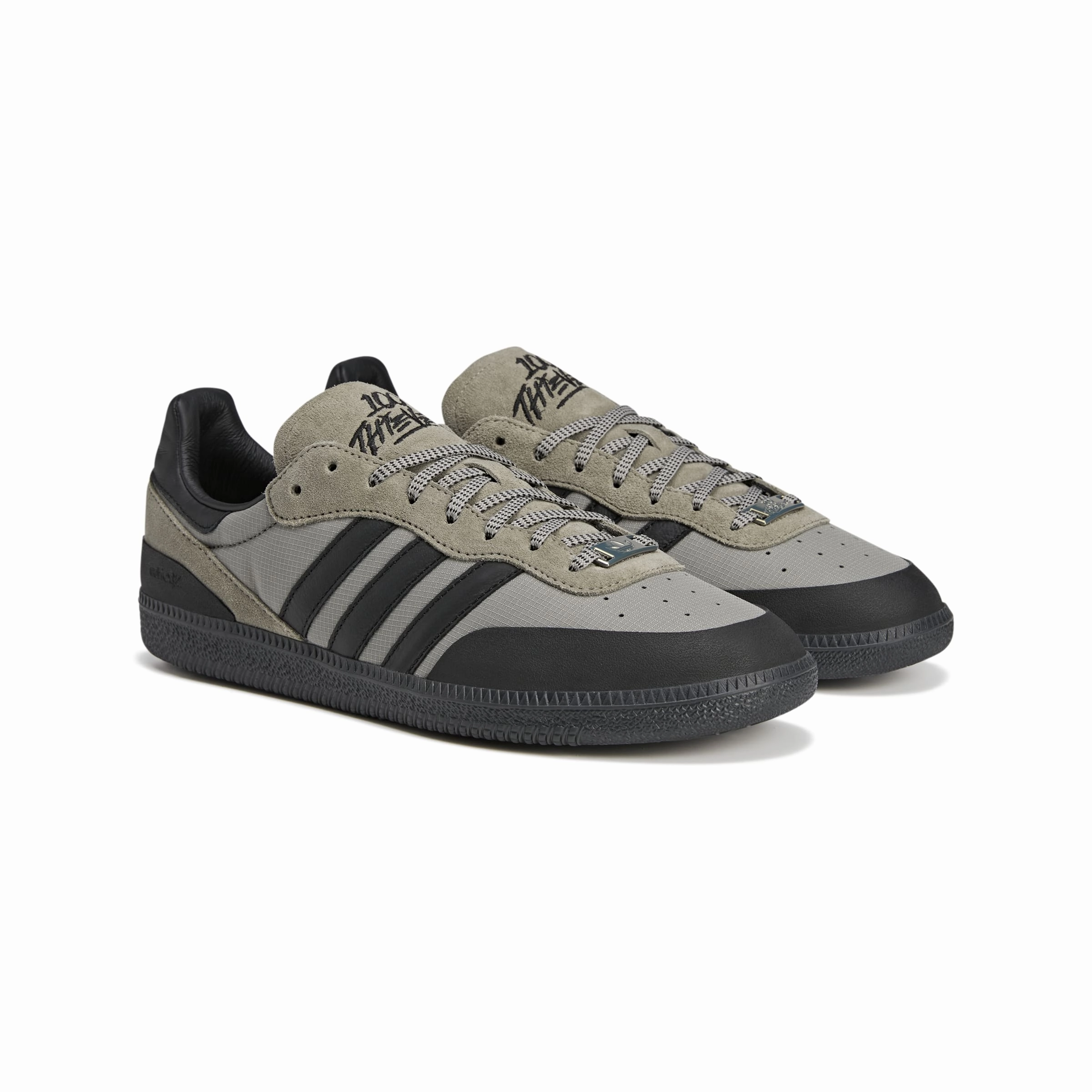 adidas x 100 Thieves Palos Hills Silver Pebble/Core Black/Footwear White JR5536 Adidas Shoes Discount