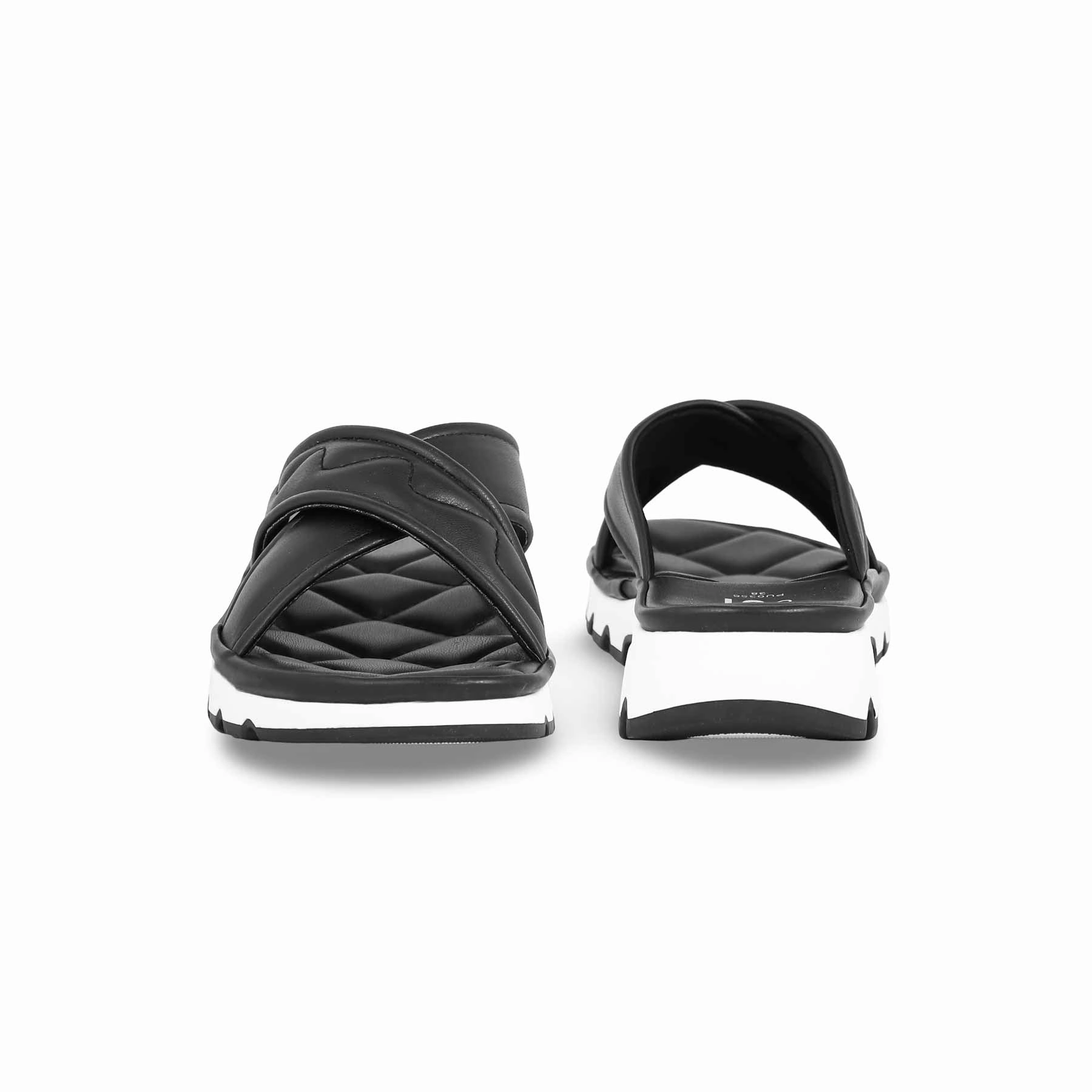 Black Formal Slipper PU0356 Slide Slipper