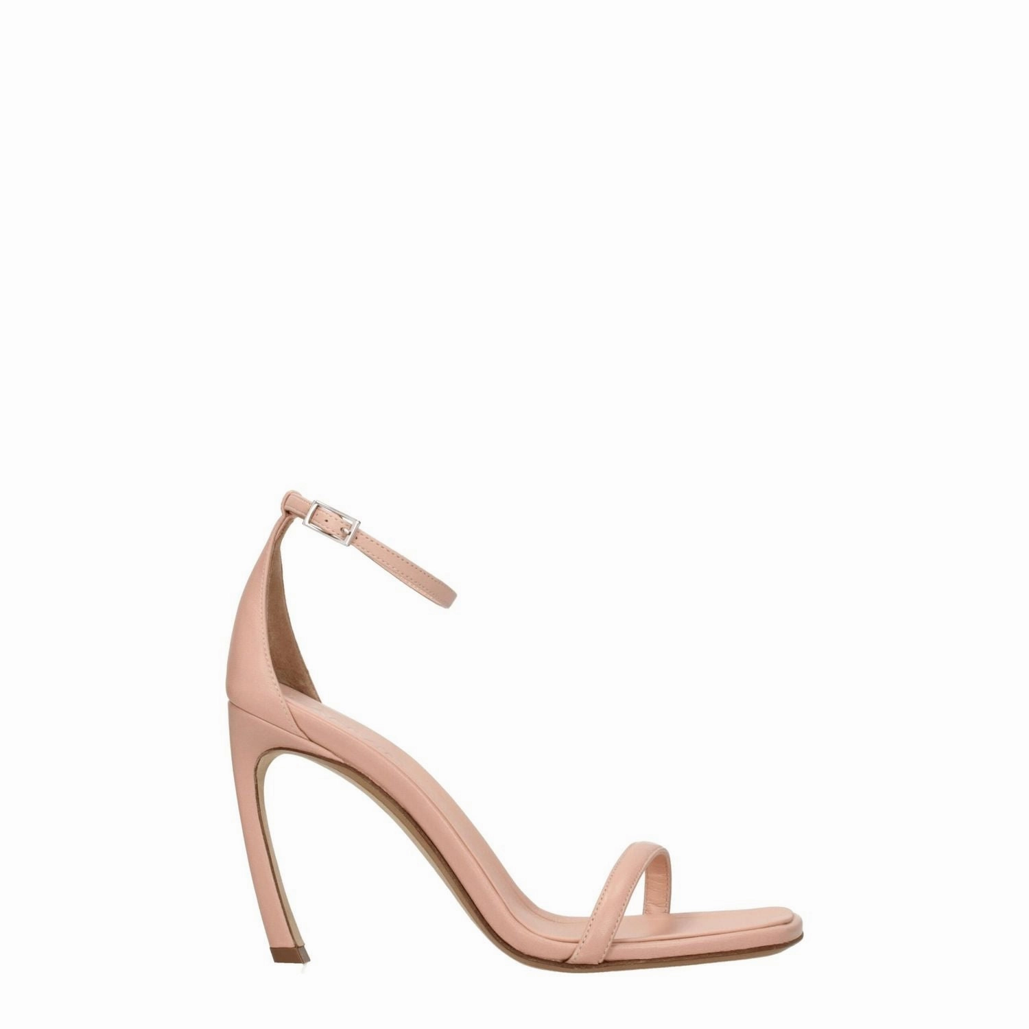 Lanvin Pink Leather Stiletto Heel Sandals In