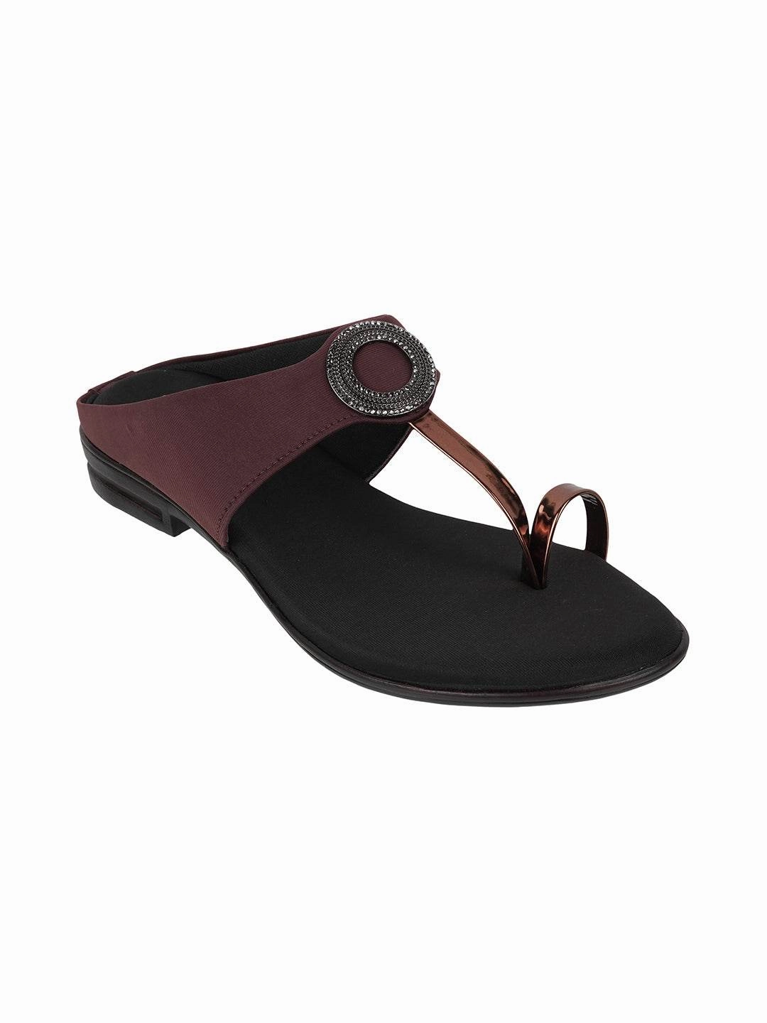 Best Shoes For Walking For Flat Feet Timeless Flat Luxe Formal Chappal (1452P)