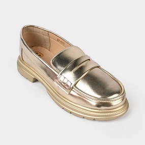Girls Loafer ZP-070-GOLDEN Heart Loafers