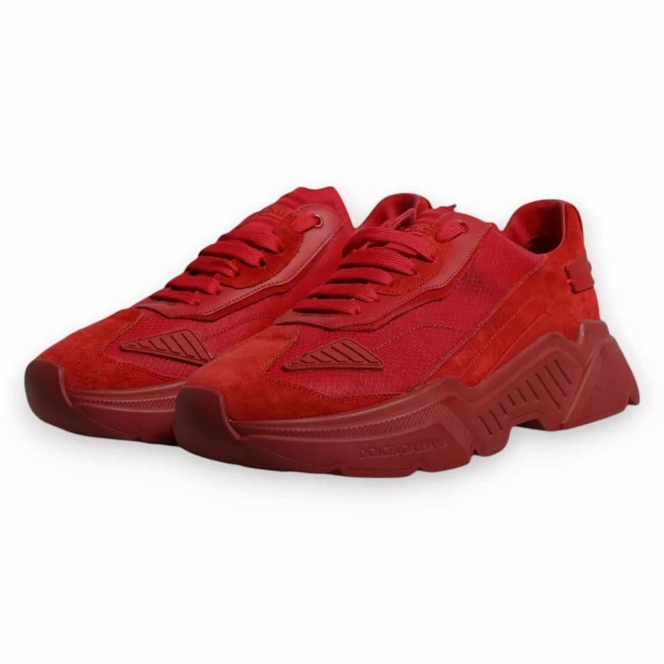 The Best Basketball Sneakers Dolce & Gabbana Red Leather Daymaster Low Top Sneakers Shoes