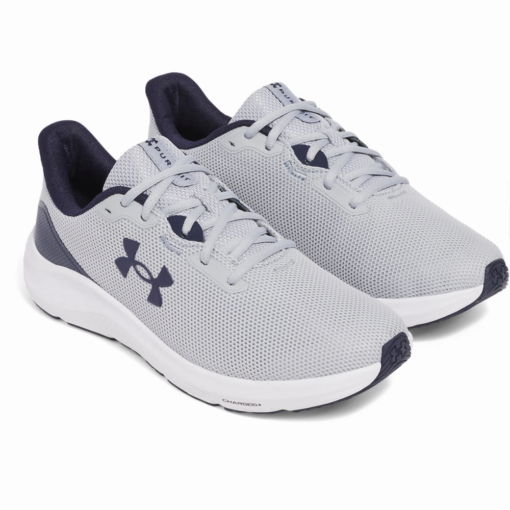 Running Shoes Slip On 'Under Armour' Men's Pursuit 4 Running - Mod Grey / Midnight Navy