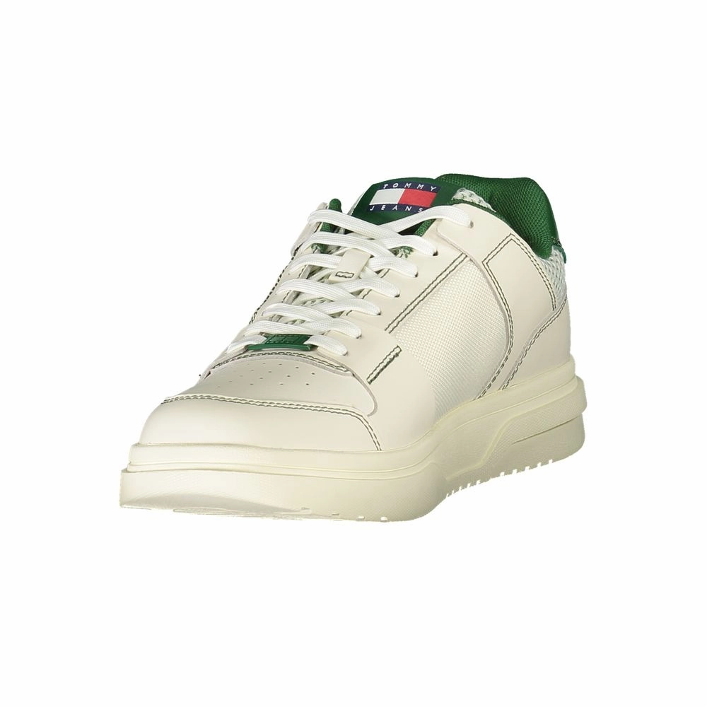 Tommy Hilfiger Green Leather Men Sneaker Club Sneakers
