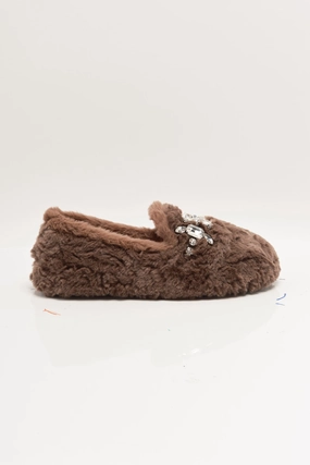 Free People Slumber Party Loafer in Chocolate Mesh Chinese Slippers