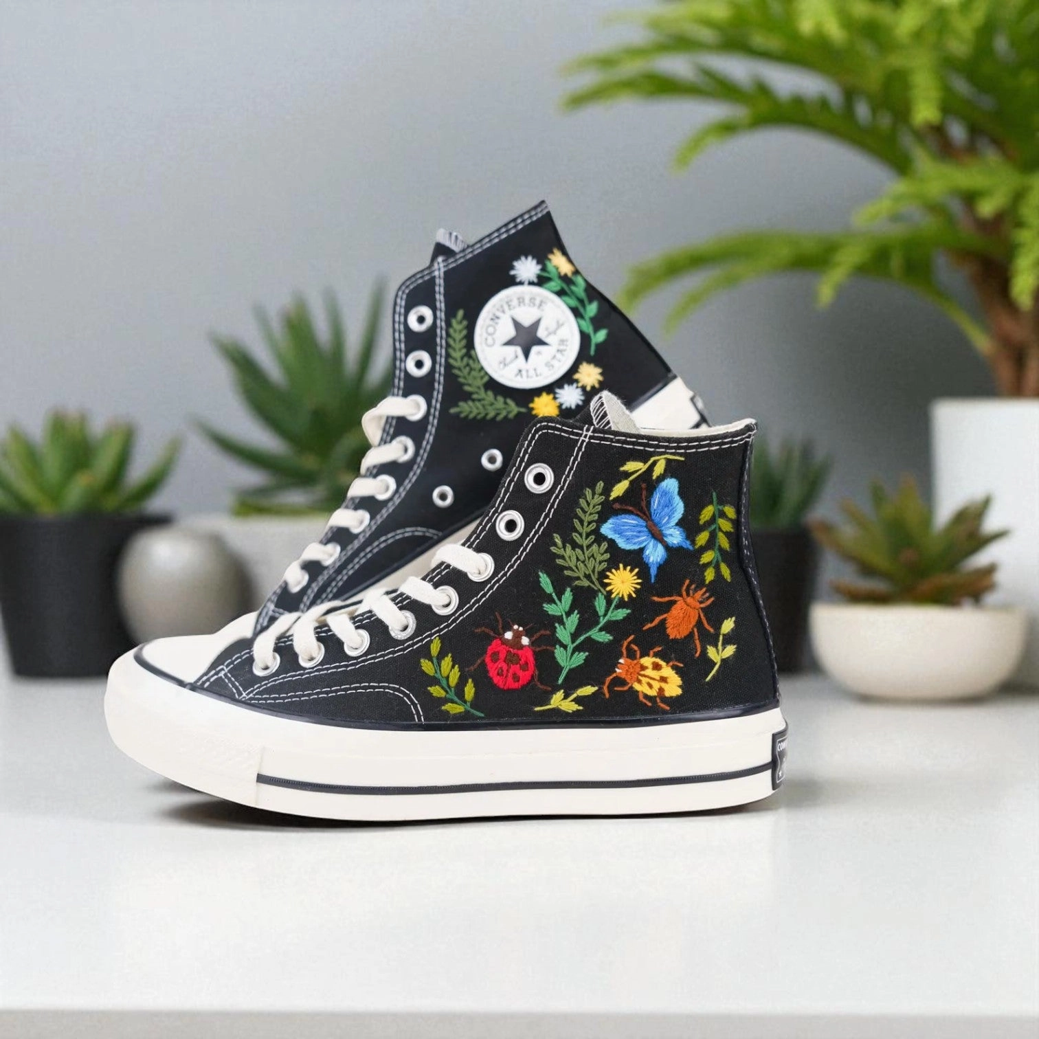 Converse Embroidered Bugs Sneakers for Wedding