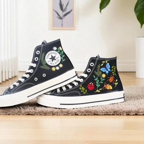 Converse Embroidered Bugs Sneakers for Wedding 14. NULL