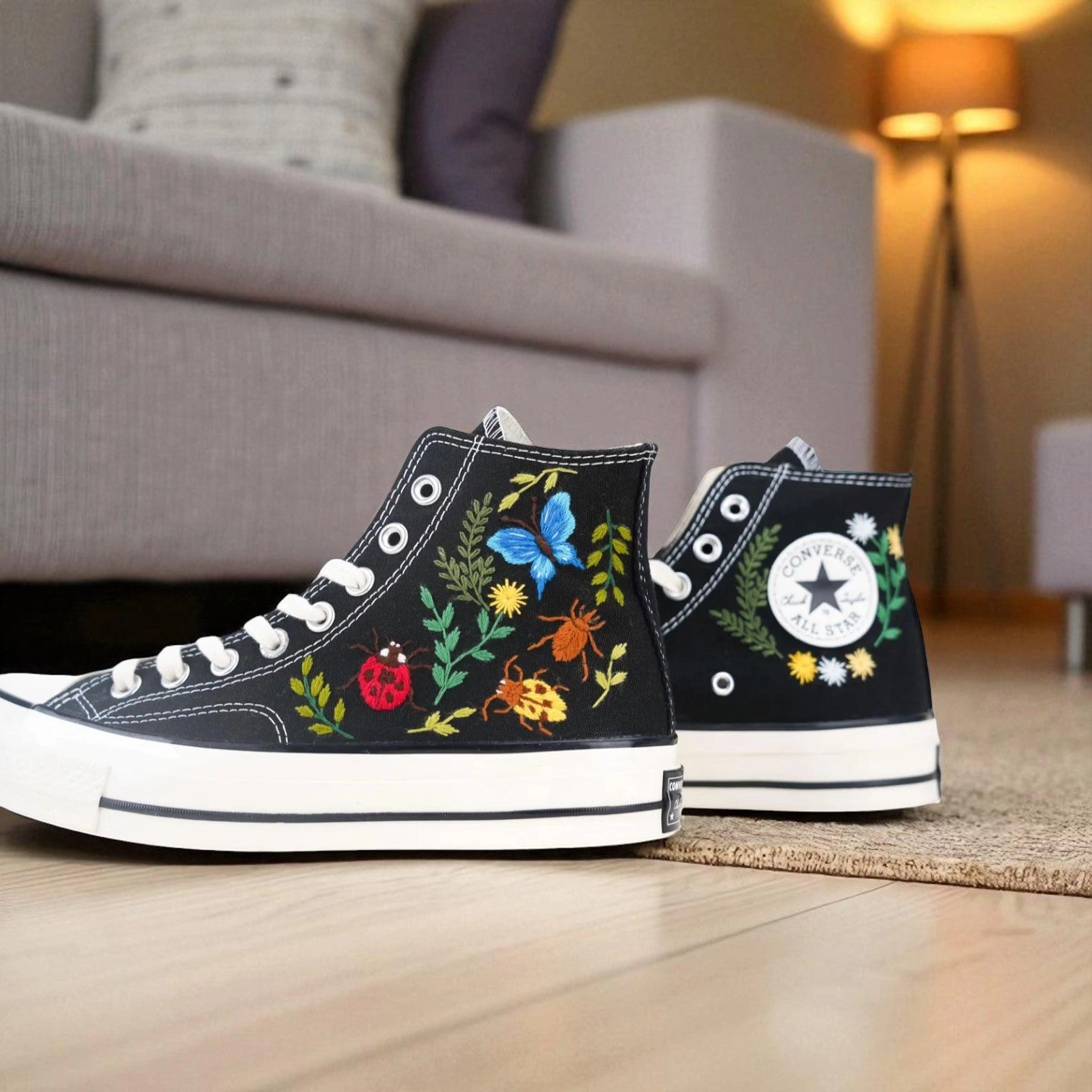 Converse Embroidered Bugs Sneakers for Wedding