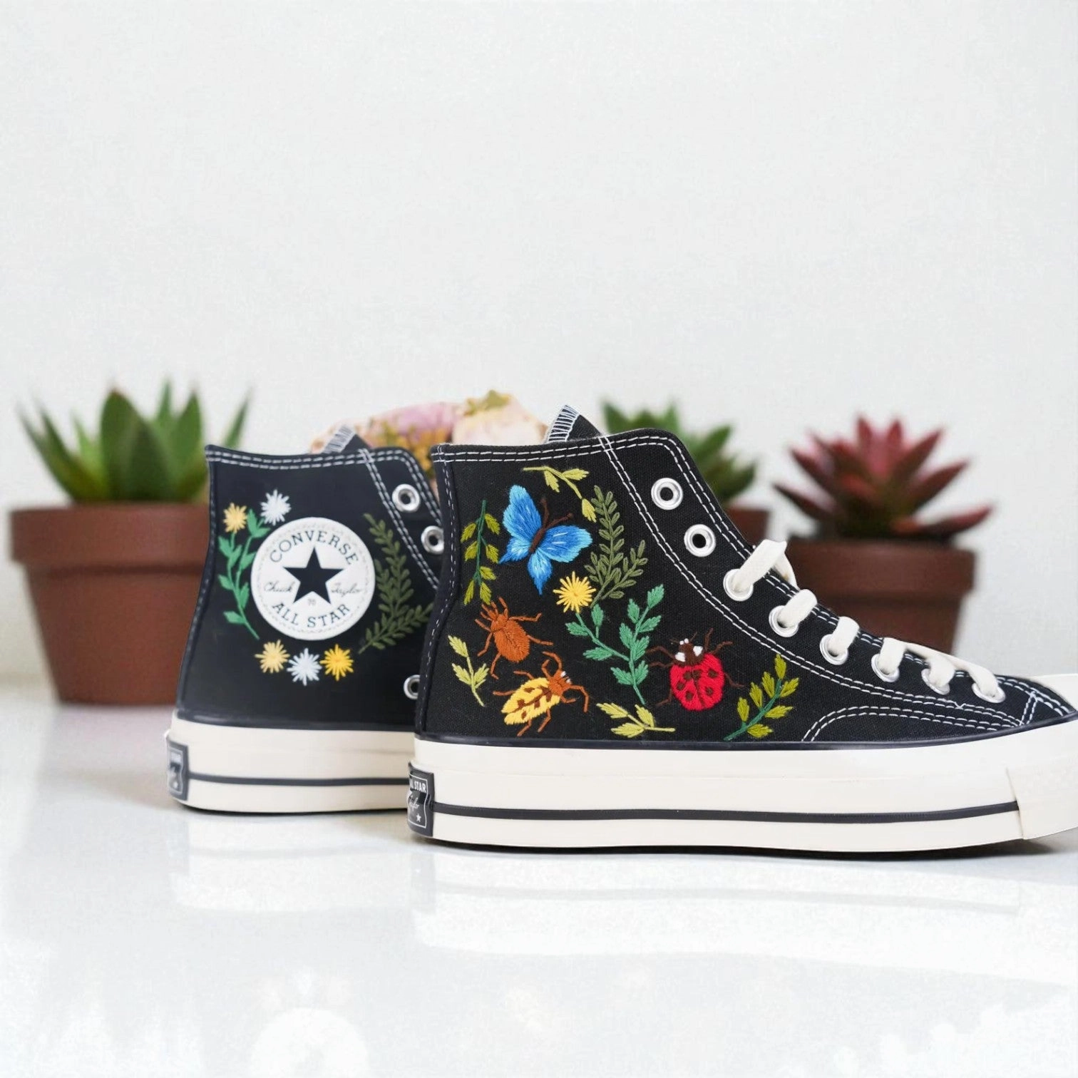 Converse Embroidered Bugs Sneakers for Wedding