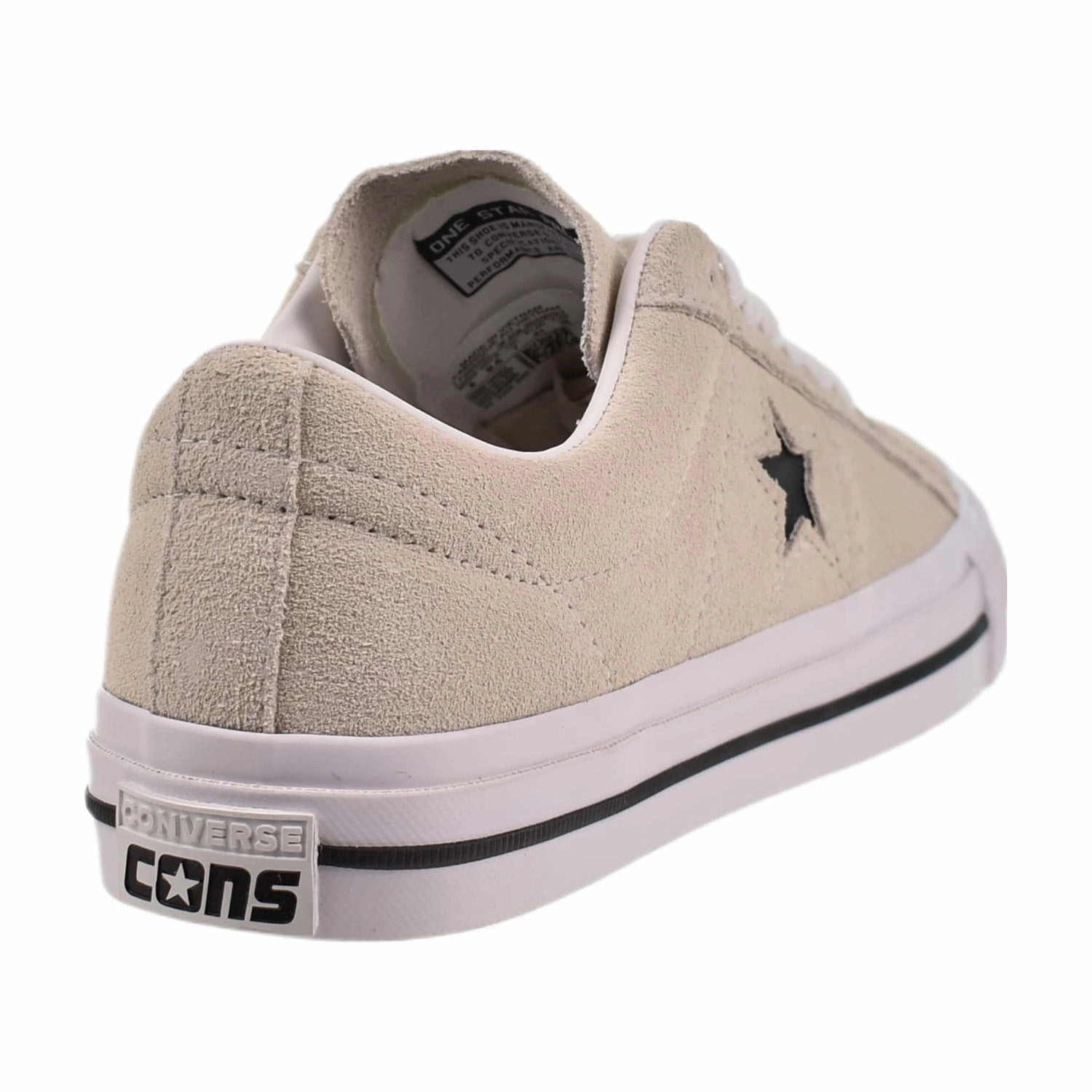 Converse One Star Pro Suede Low Top Men's Shoes Egret-White-Black Loafer Casual Shoes