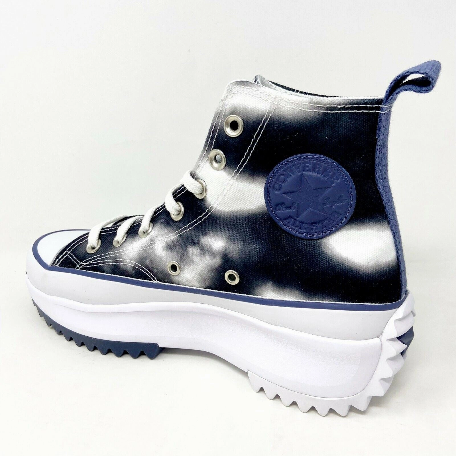 Casual Shoe Manufacturers Converse Run Star Hike Hi Black White Womens Platform Casual Shoes 572537C