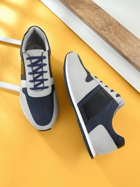 Coronado Crazy Horse Leather Casual Shoes Apexx Grey Casual Sneakers