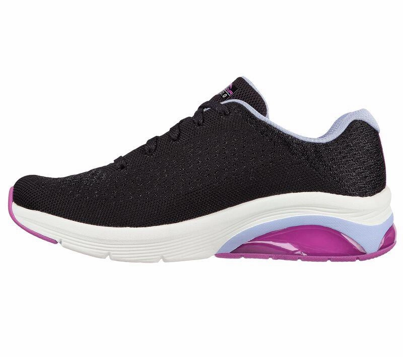 Flat Foot Shoes For Lifting Skechers Womens Skech-Air Extreme 2.0 - Classic Vibe Shoes Black/Lavender