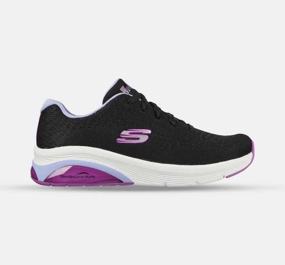 Best Running Shoes For Wide Flat Feet Skechers Womens Skech-Air Extreme 2.0 - Classic Vibe Shoes Black/Lavender