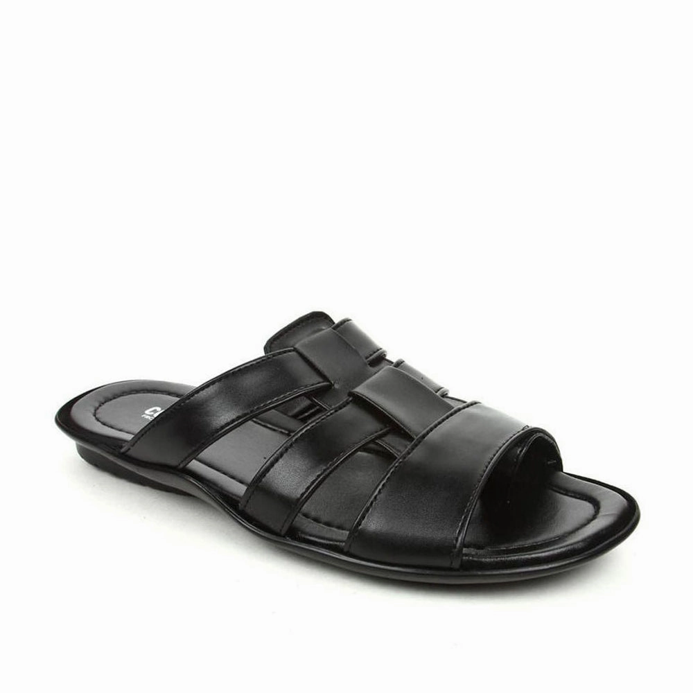 Coolers Casual (Black) Slippers For Men COOL99-3 By Liberty Slippers The Cat