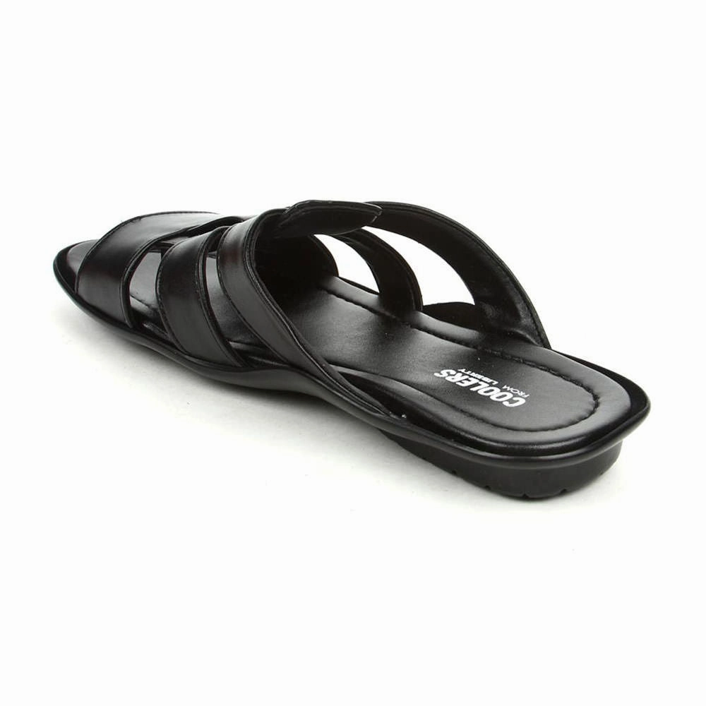 Coolers Casual (Black) Slippers For Men COOL99-3 By Liberty Wool Slippers With Arch Support