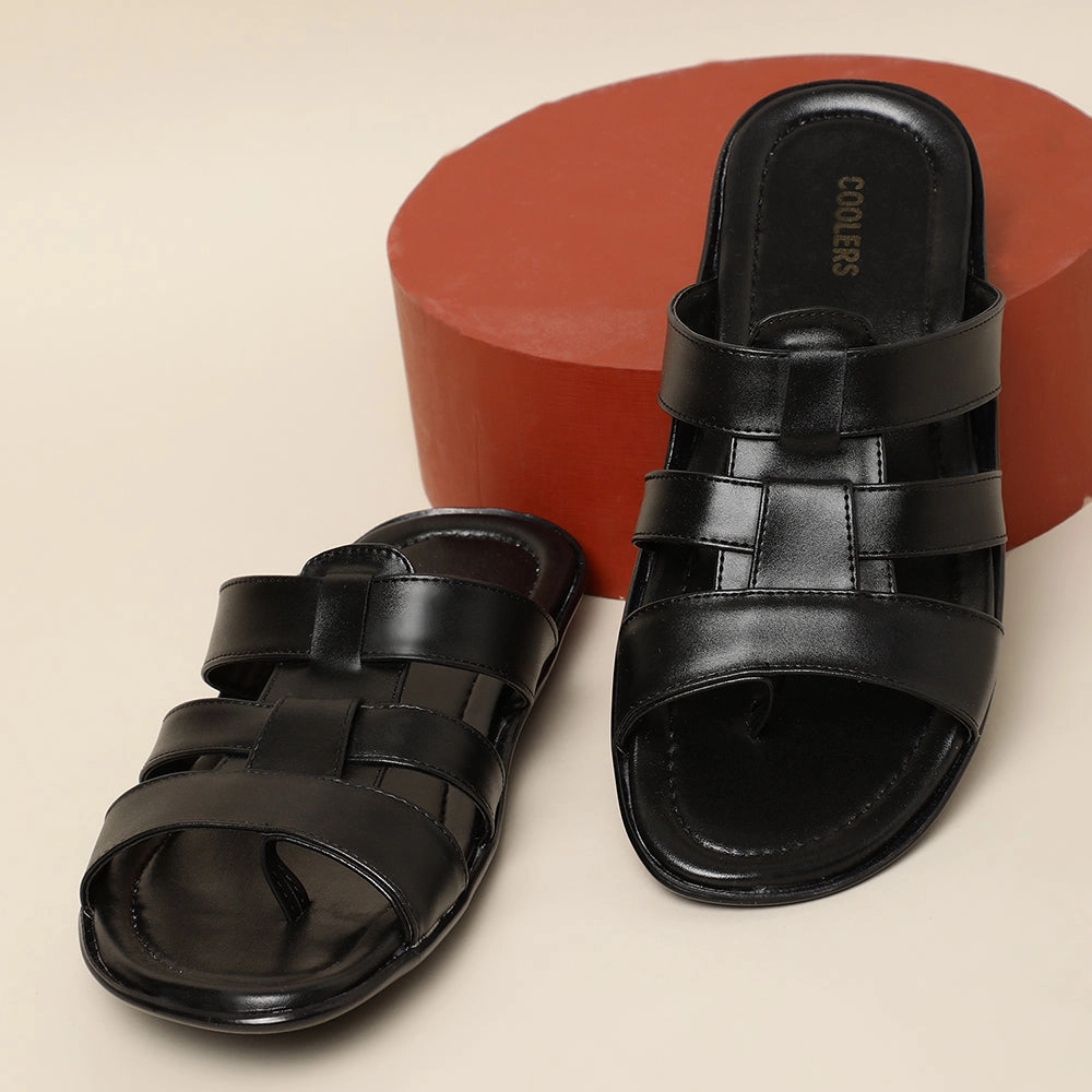 Cute Bunny Slippers Coolers Casual (Black) Slippers For Men COOL99-3 By Liberty