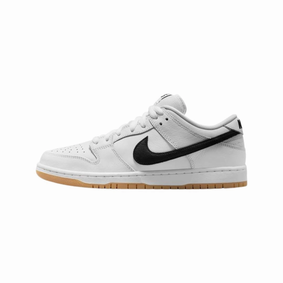 Nike SB Dunk Low White Gum White Black White Gum Light Brown Volleyball Shoes Asic