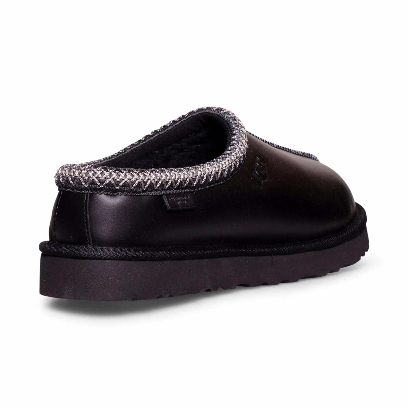 Slippers On Feet UGG Tasman Leather Regen Black Slippers - Men's