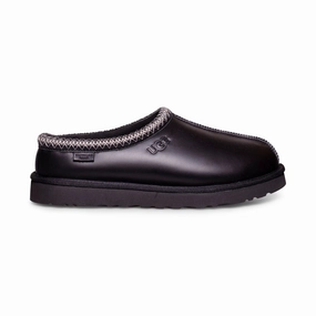 Super Mario Slippers UGG Tasman Leather Regen Black Slippers - Men's