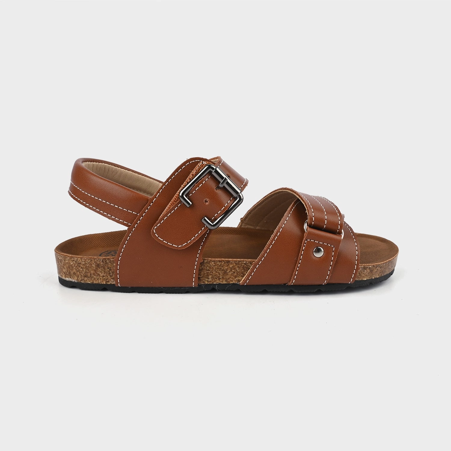 Boys Sandal D-22-BROWN Slippers For Walking