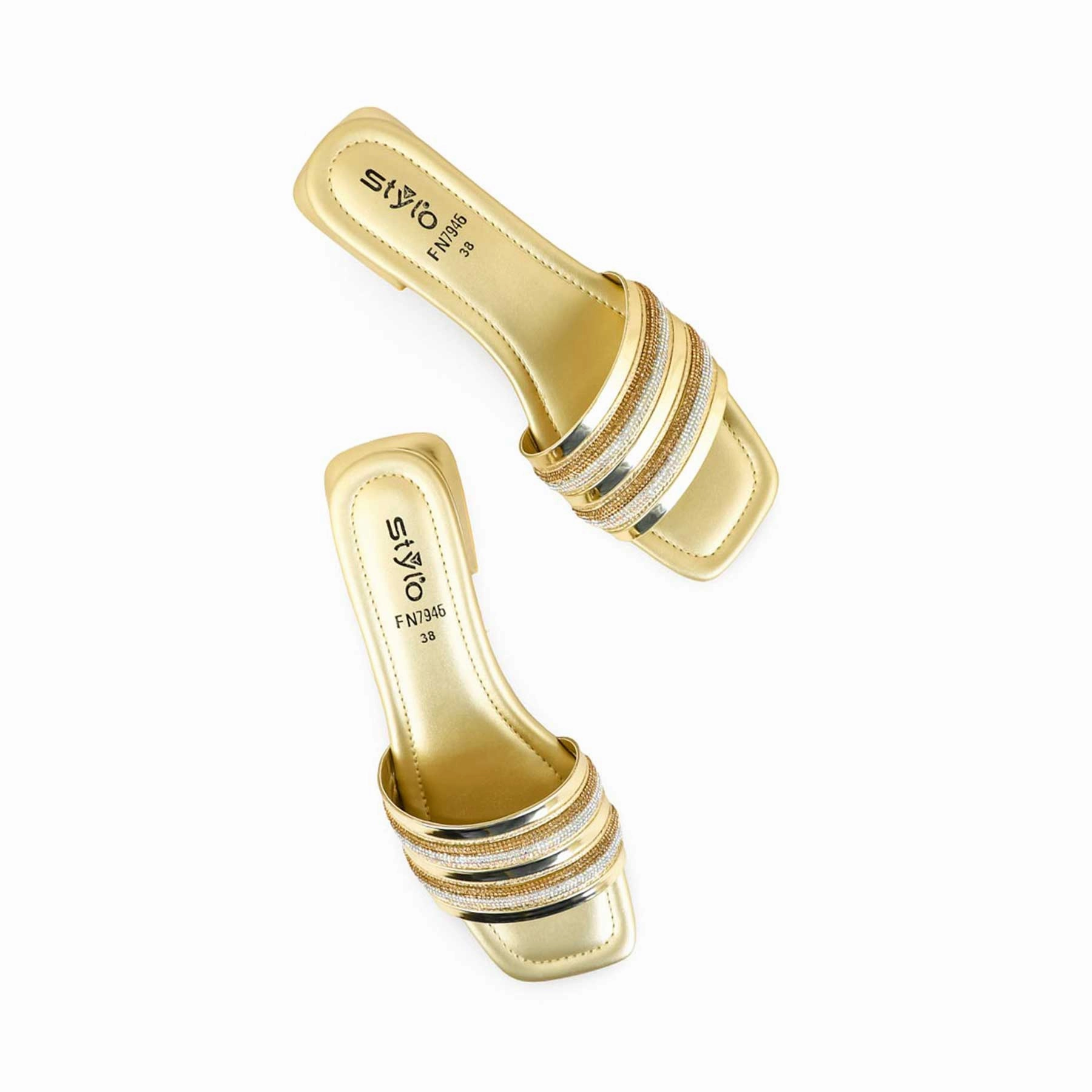 Golden Fancy Slipper FN7946 Qvc Revitalign Slippers