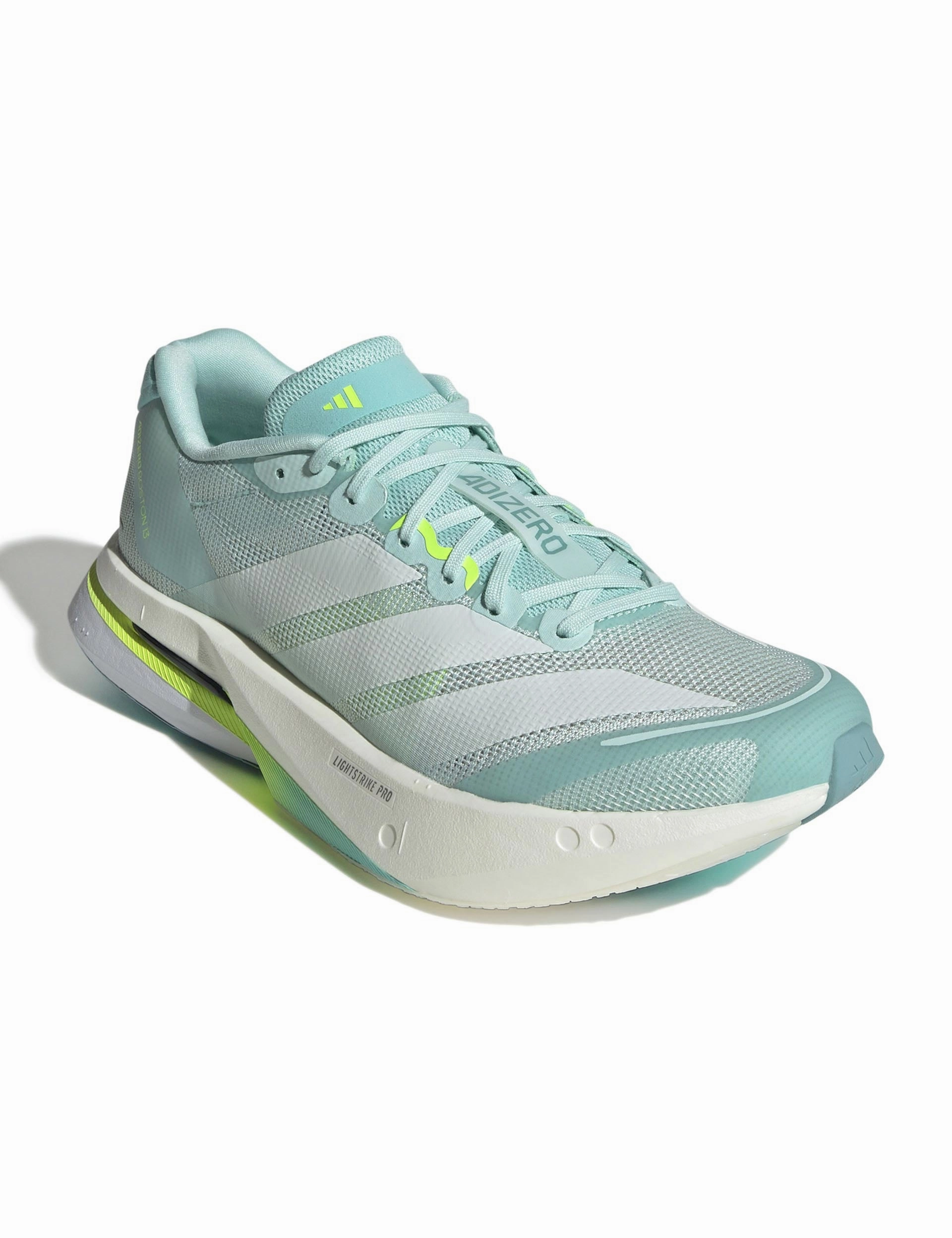Adizero Boston 13 Shoes - Semi Flash Aqua/Zero Metallic/Lucid Lemon Adidas Runfalcon Shoes