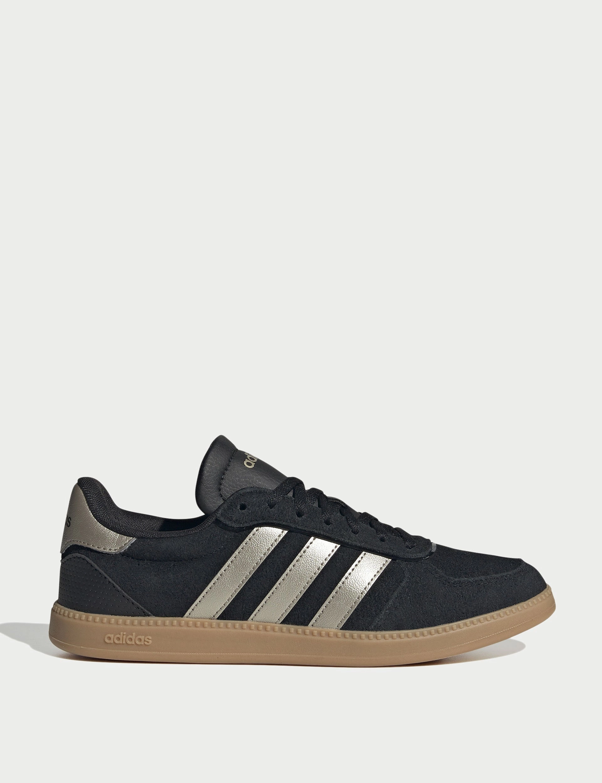 Breaknet Sleek Shoes - Core Black/Cyber Metallic/Gum 3 Adidas Brand 3 Stripes Shoes