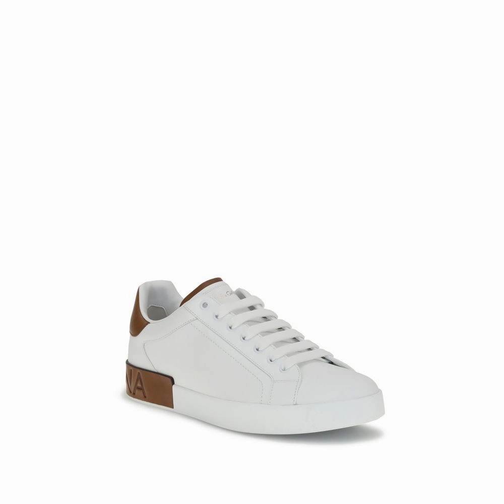 Dolce & Gabbana White Calf Leather Bos Taurus Low Top Sneakers Puma X Fenty Avanti Casual Shoes