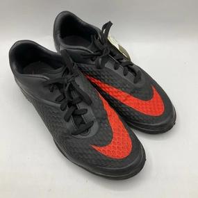 Size 6Y: Nike Black/Red Lace-Up Indoor Soccer Cleats Asics Shoes For Speed