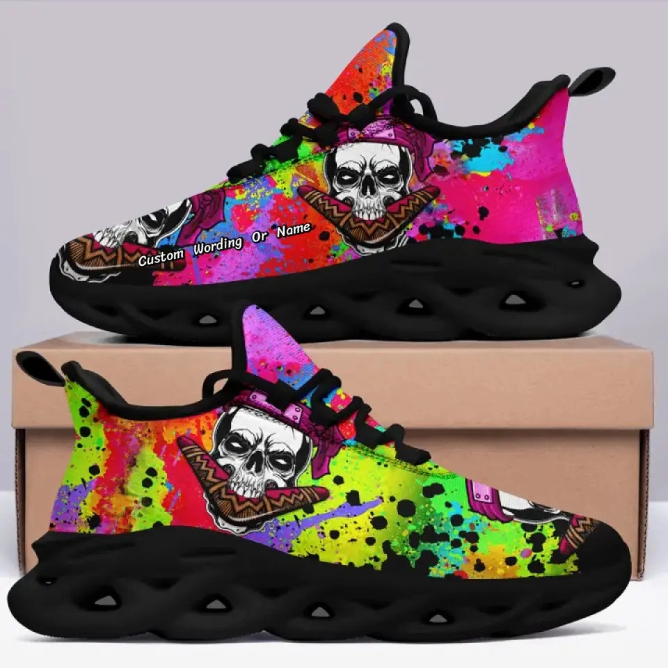 Sneakers Flower Mountain Custom Corporate Gifts, Personalized Corporate Gifts and Employee Gifts Personalized Skeleton Sneakers, Custom Boomerang Shoes, Comfortable Shoes,MS-2016-23059