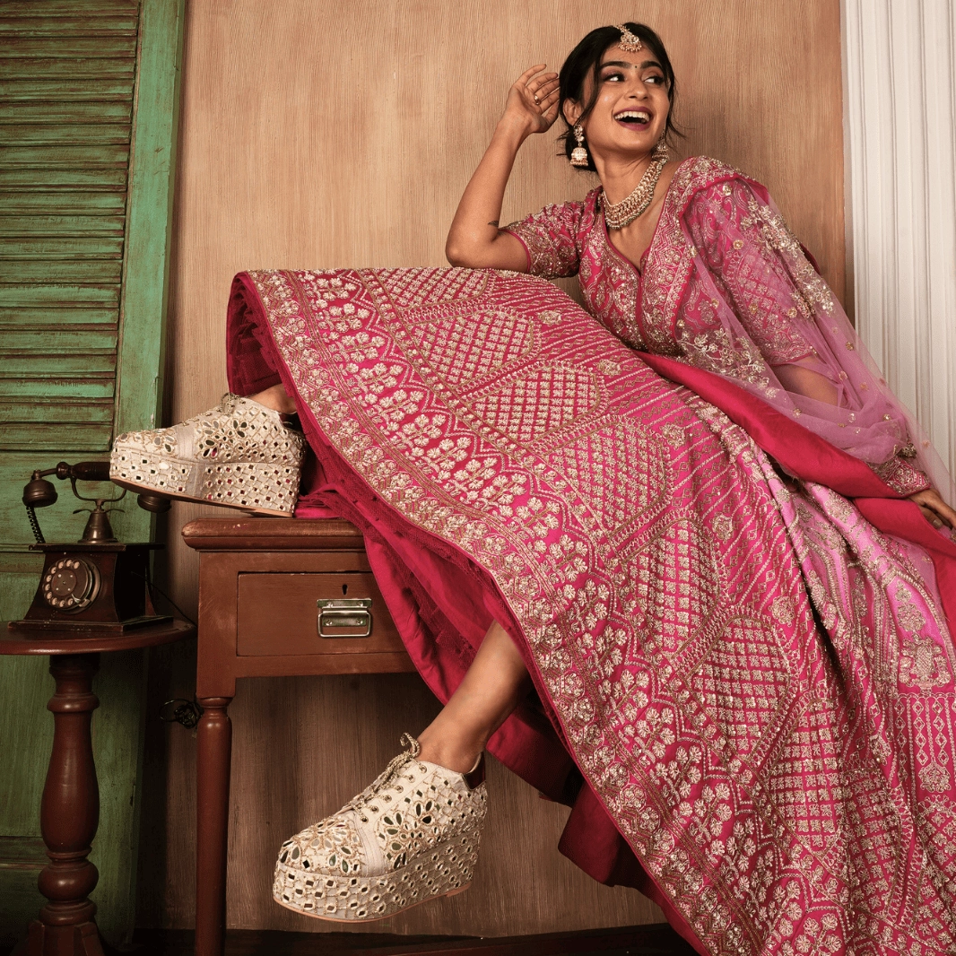 Sneakers Made In The Usa Custom silver gold mirror bridal sneaker platforms.