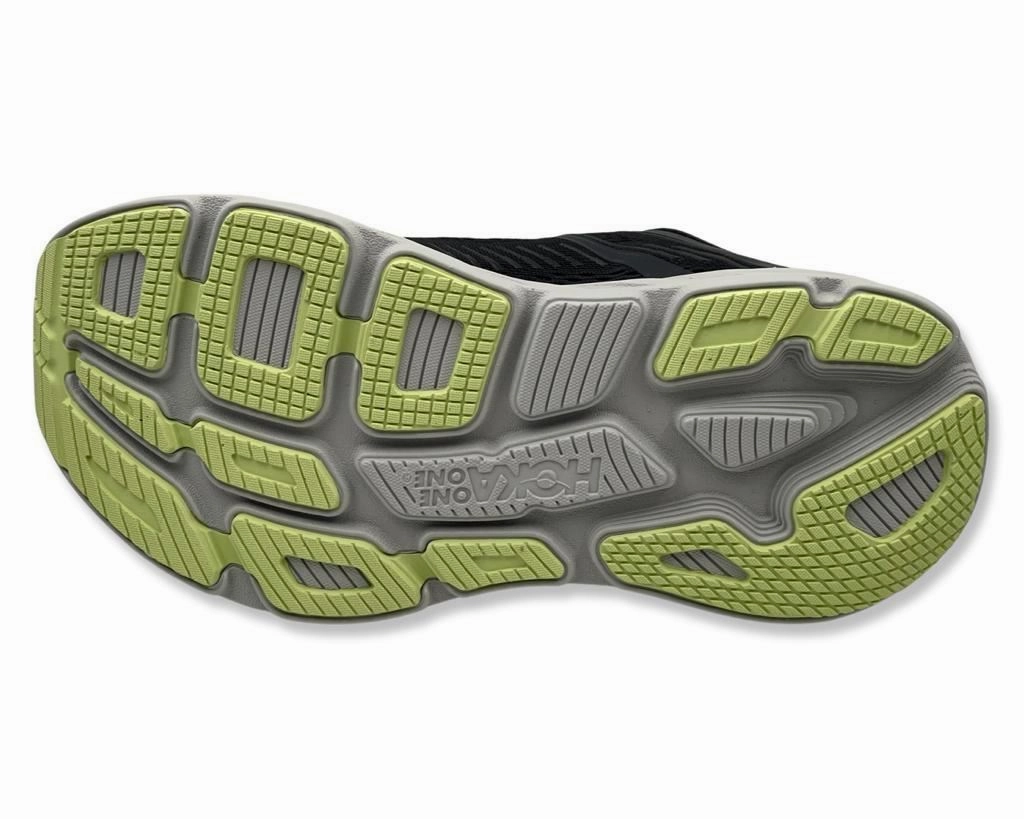 HOKA BONDI 7 Runing Shoes for men's Black\ Neon yellow Best Running Shoe Store