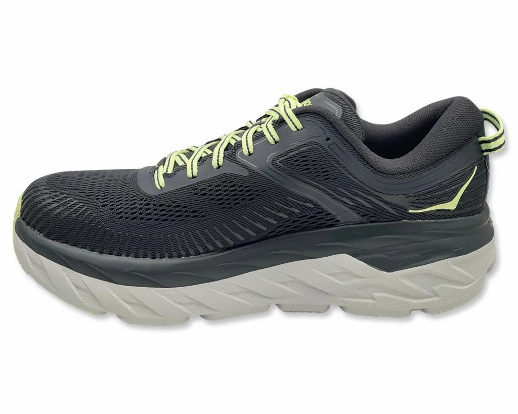 HOKA BONDI 7 Runing Shoes for men's Black\ Neon yellow Best Shoes Running Marathon