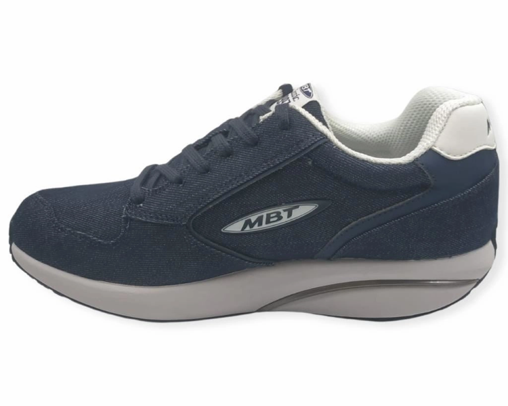 MBT 1997 Patented Technology Shoes In Denim Blue Best Running Shoe With Wide Toe Box