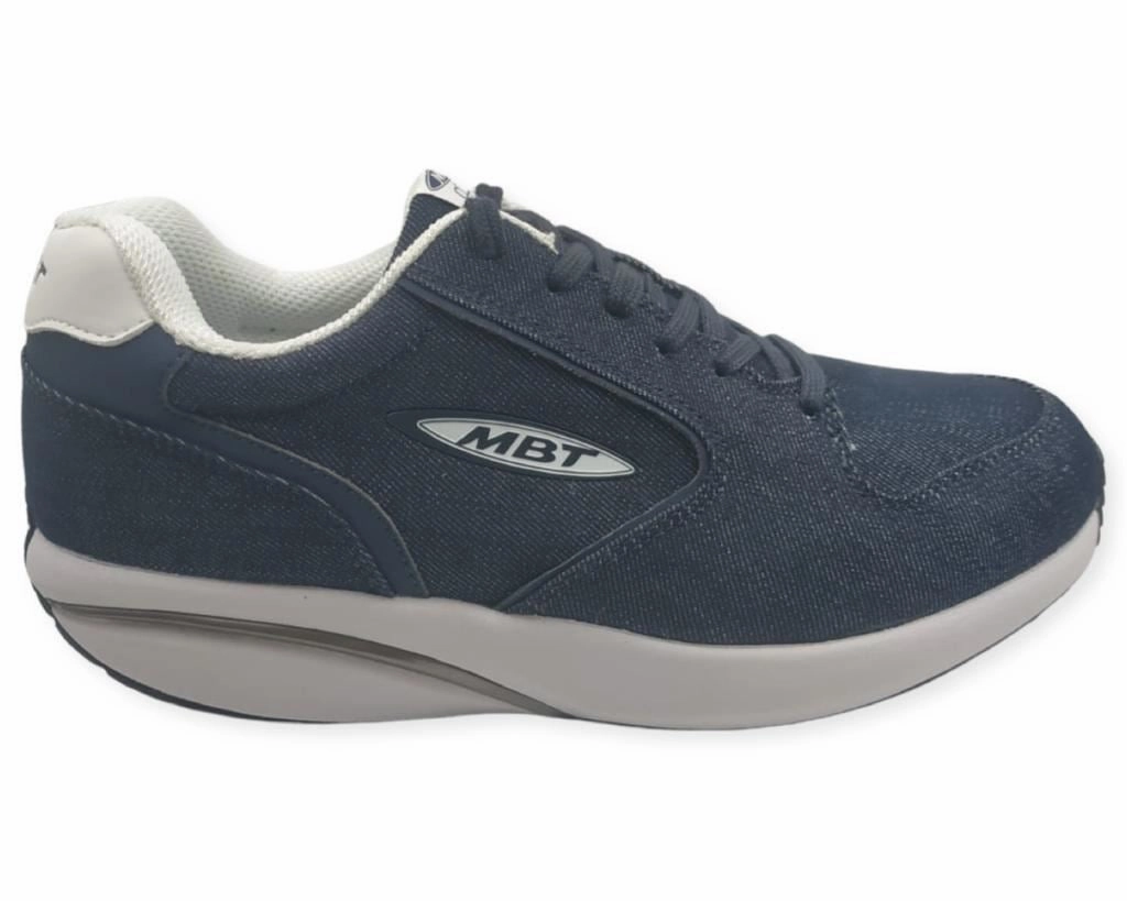 Waffle Running Shoes MBT 1997 Patented Technology Shoes In Denim Blue