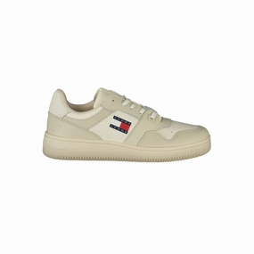 Sneakers For Back Pain Tommy Hilfiger Beige Leather Men Sneaker