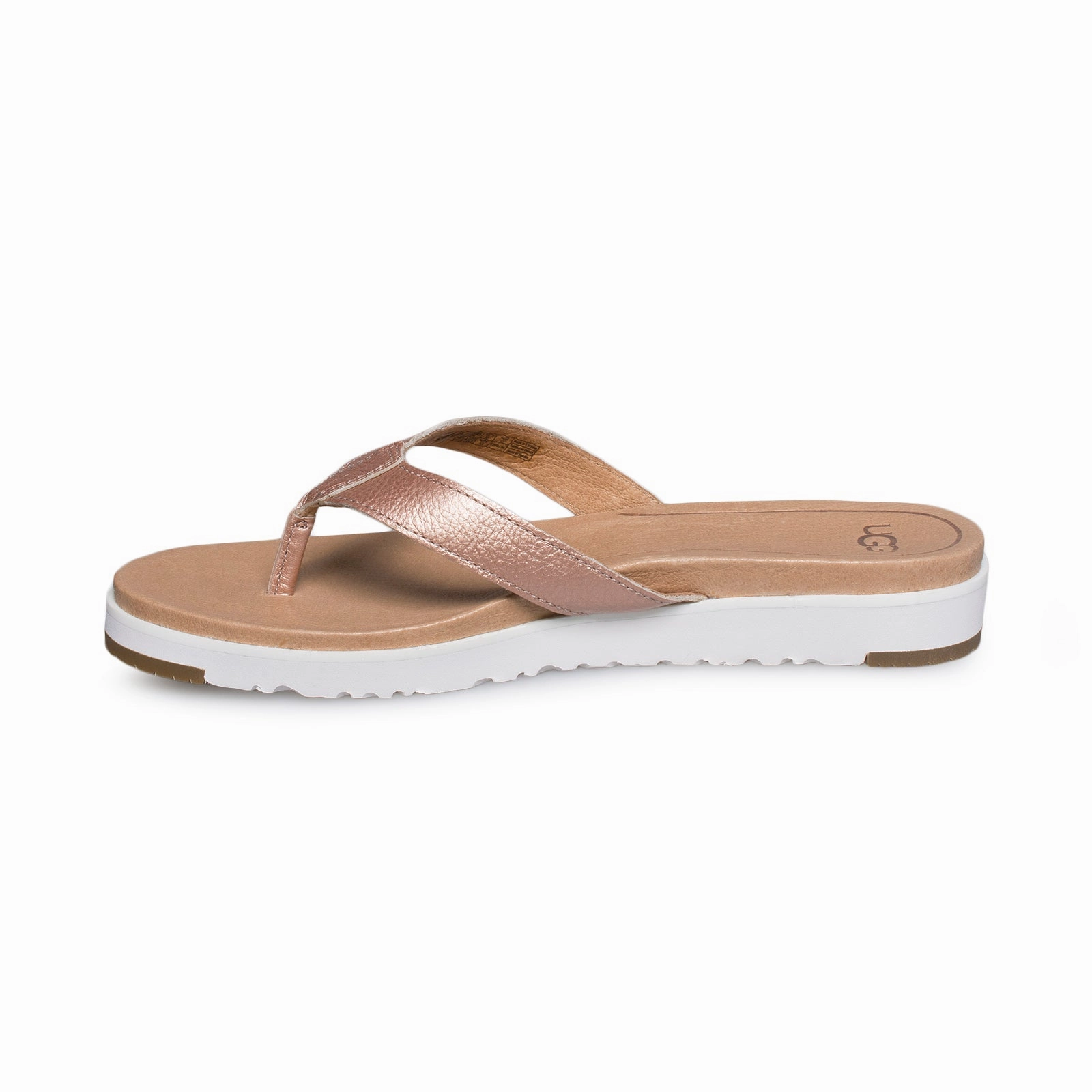 Neutral Flip Flops UGG Lorrie Metallic Rose Gold Flip Flops - Women's