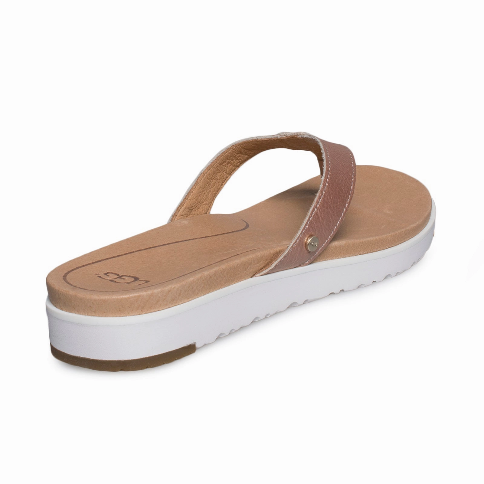 Colorful Flip Flops UGG Lorrie Metallic Rose Gold Flip Flops - Women's