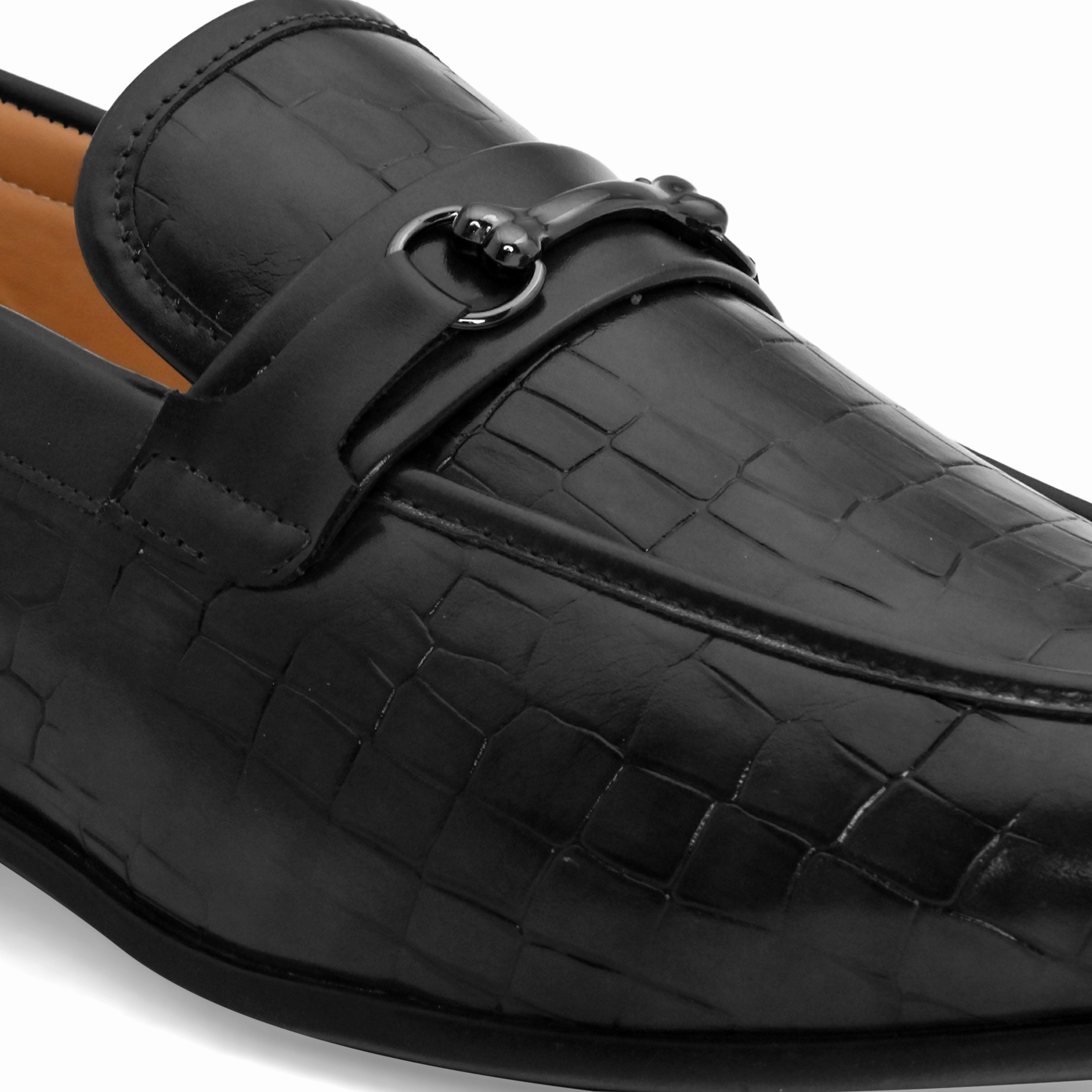 Backless Loafers Dawn Black Buckle Loafers