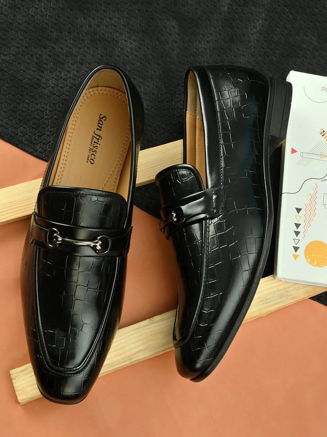 Approved Loafers Dawn Black Buckle Loafers