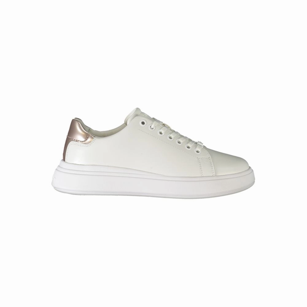 Elegant Sneakers Calvin Klein White Polyester Sneaker