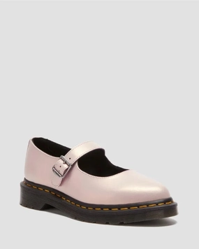 Dr. Martens Elphie Mary Jane Shoe - Powder Pink / Gold Shift Leather Gap Flat Shoes