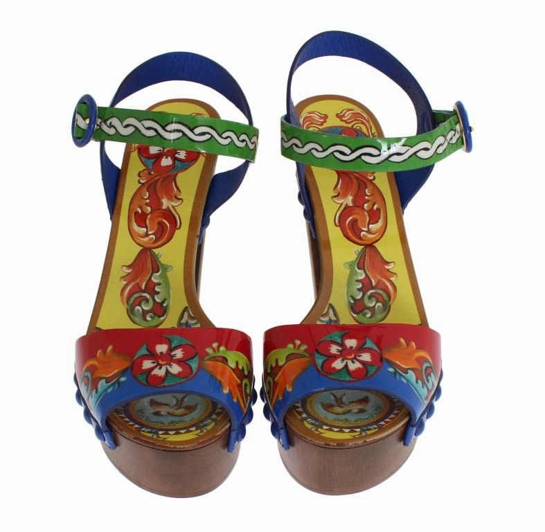 Multicolor Carretto Leather Platform Sandals Overpronation Sandals