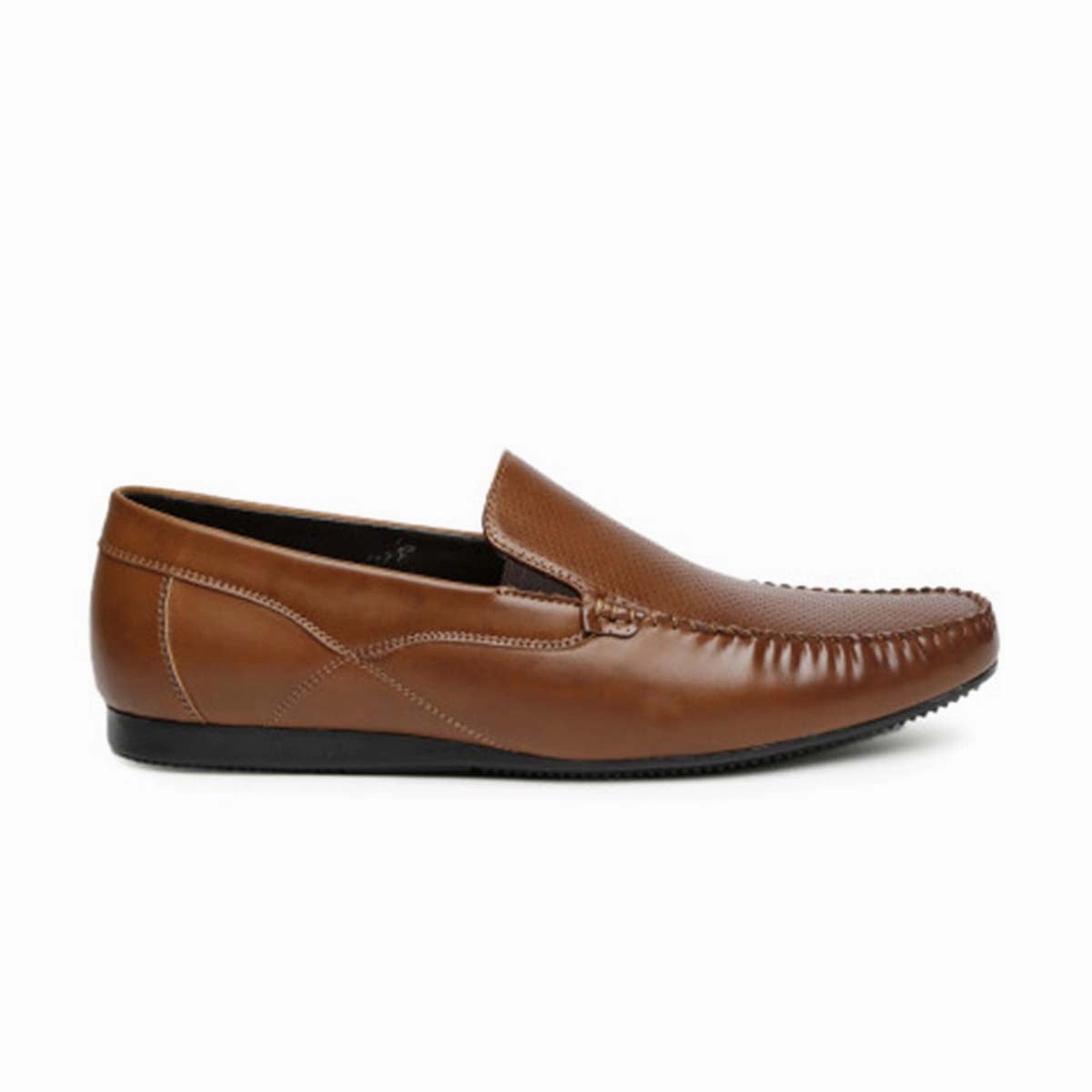Loafers Toe Split Cognac Casual Loafers