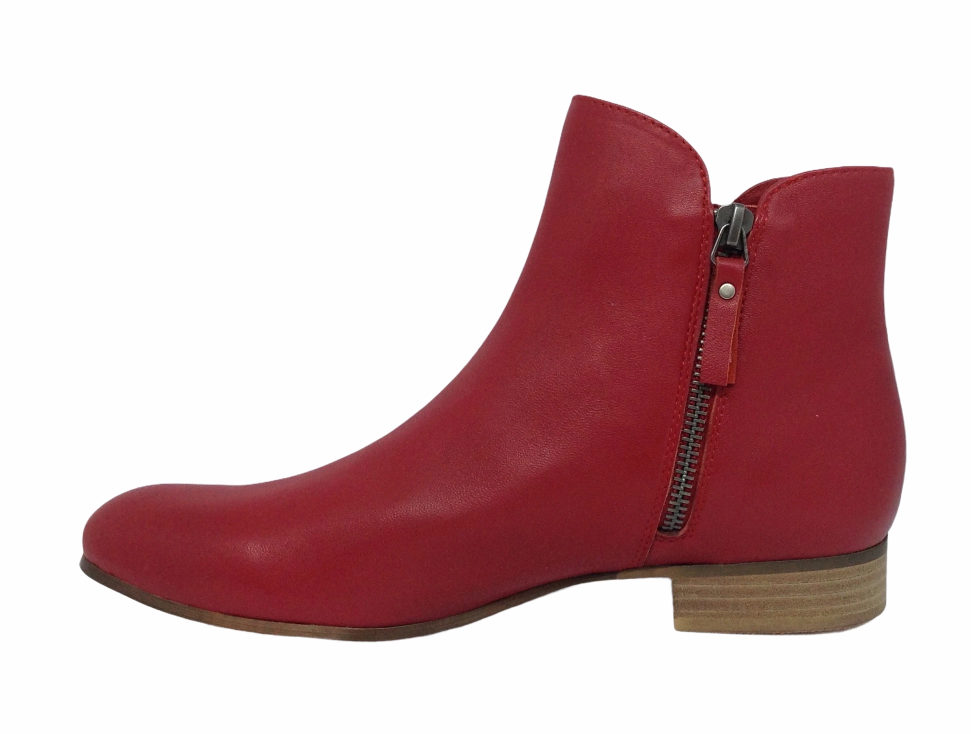Comfortable Flat Shoes With Arch Support Django & Juliette Fabian ~ Red ~ Leather boot