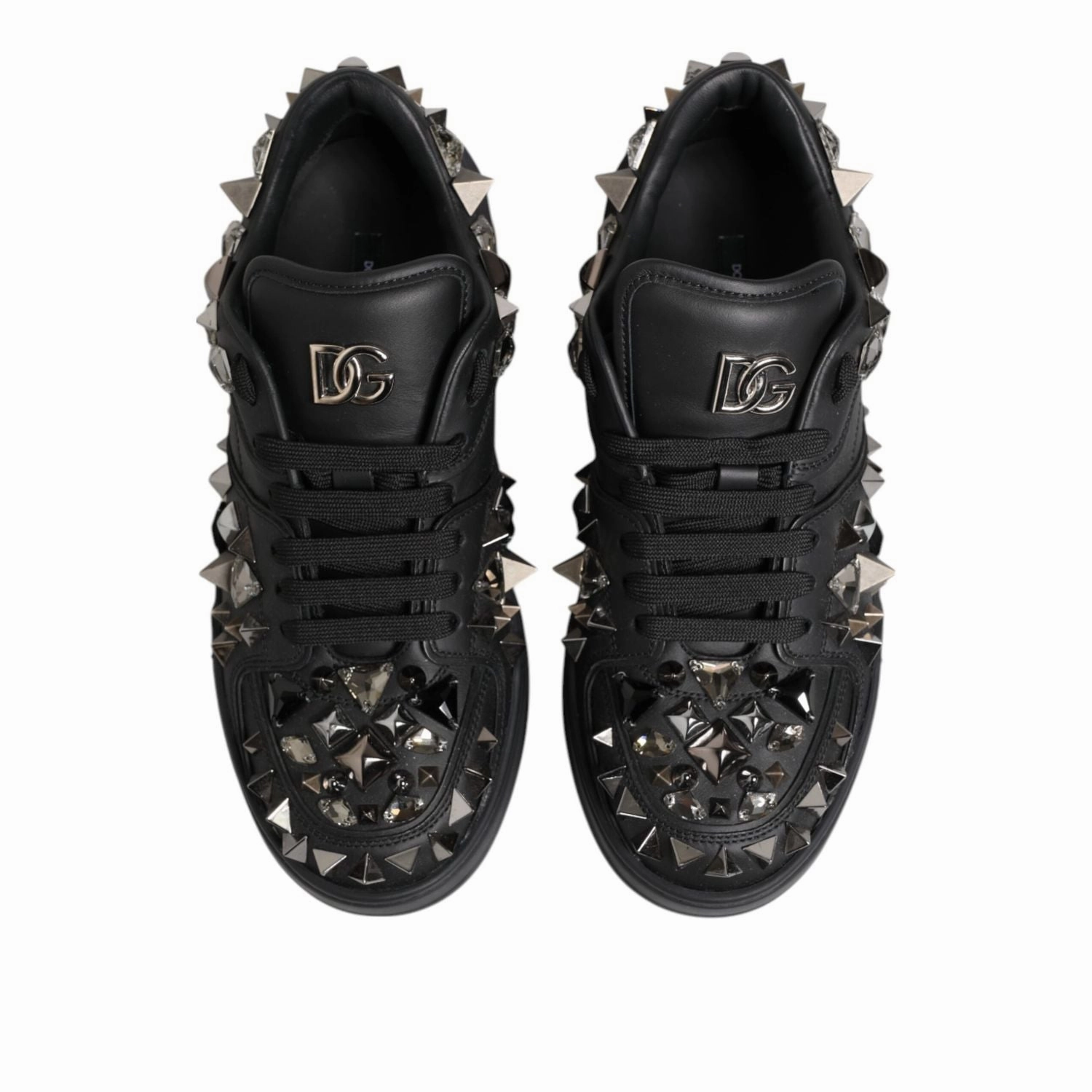 Accuses Stockx Of Knowingly Selling Fake Sneakers Dolce & Gabbana Black Leather Studded Low Top Sneakers Shoes