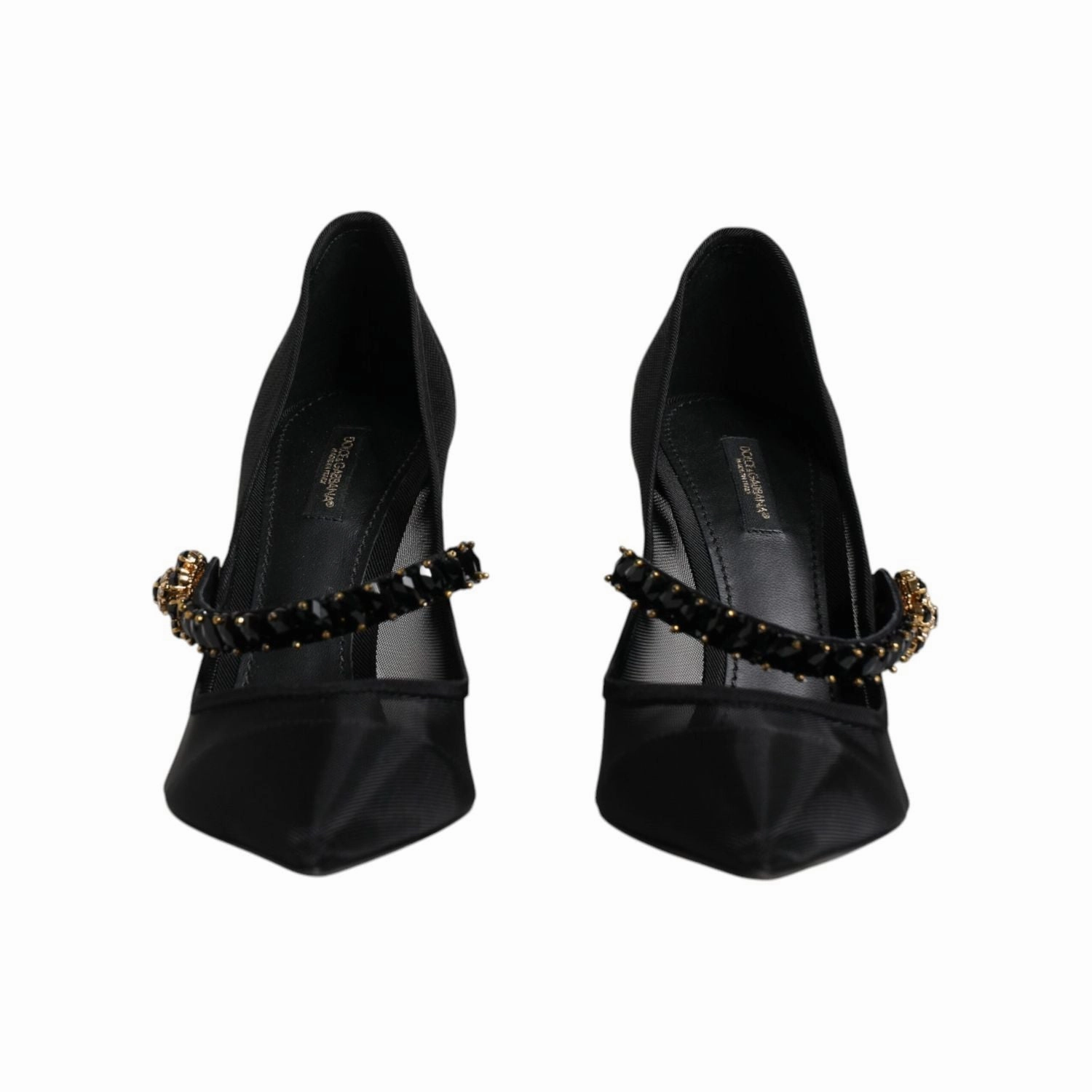 Running Shoes For Speed Training Dolce & Gabbana Black Mesh Mary Jane Crystal Heel Pump Shoes