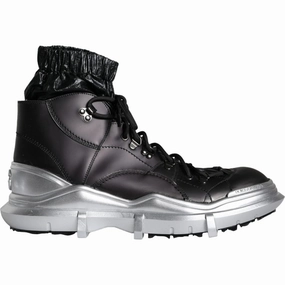 Dolce & Gabbana Black Nylon Galileo High Top Sneakers Shoes Sneakers Clip Art